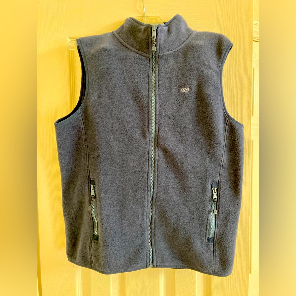 NWT Vineyard Vines front zipper fleece vest Size S Navy